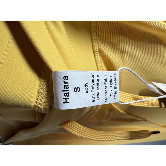 NWT Halara High Waisted Drawstring 2-in-1 Pocket Flowy Midi Skirt Popcorn S - Picture 4 of 12